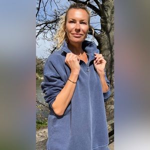 NWT Sloppy Joe Diana Zip blue